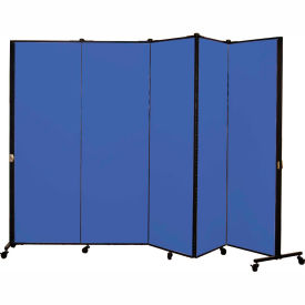 Healthflex Portable Medical Privacy Screen, 5-Panel, Primary Blue