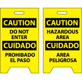 Floor Sign - Caution Do Not Enter Cuidado Pohibado El Paso