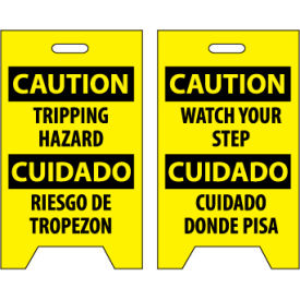Floor Sign - Caution Tripping Hazard Cuidado Riesgo De Tropezon