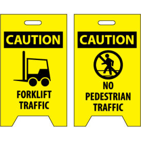 Floor Sign - Caution Forklift Traffic No Pedestrian Traffic