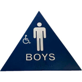 Measurement: 4 inches. Text: "Boy's Restroom". Color: Black.