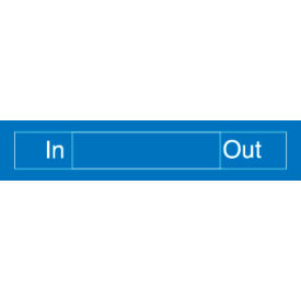 Engraved Occupancy Sign - In Out - Blue