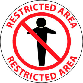 Walk On Floor Sign - Restricted Area