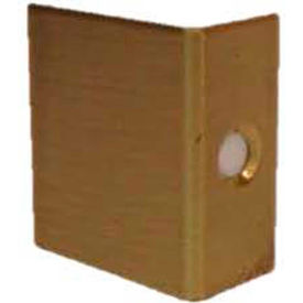 Door Flip Guard, 1"x1"x1/2", Polish Brass