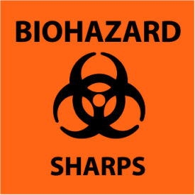 Graphic Safety Labels - Biohazard Sharps