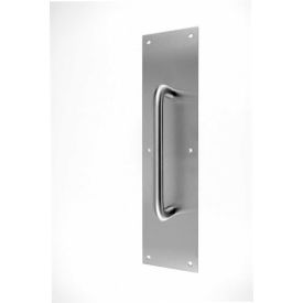 Pull Plate W/ 3/4"Round Pulls, 4"x16", 6-3/4", Stainless Steel