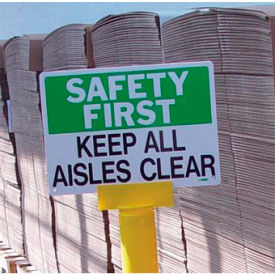 Warning Post Sign Adapter, Yellow