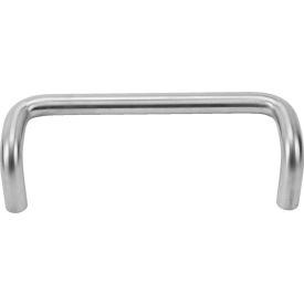 Offset Door Pull, 19"x1"x3-1/2", 18"CTC, Stainless Steel
