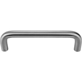 Round Door Pull, 6-3/4"x3/4"x2-1/4", Stainless Steel