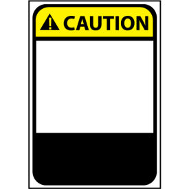 Graphic Machine Labels - Caution Blank with Header Only