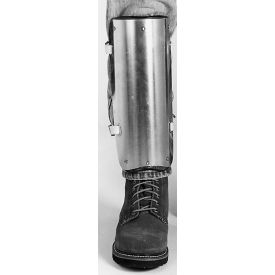 Shin Guards, Web Straps, Aluminum Alloy, 12"L x 5"W, 1 Pair