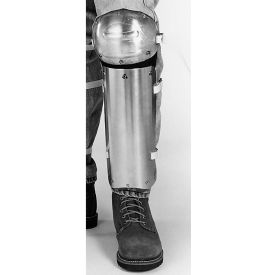 Safety Knee-Shin Guards, Web Straps, Aluminum Alloy, 14"L x 5"W, 1 Pair
