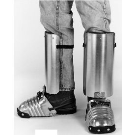 Men's Foot-Shin Guards, Steel Toe Clip, Rubber Strap, 6-1/2"W, Extra Large, 1 Pair