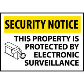 Security Notice Plastic - This Property Is Protected By Electronic Surveillance