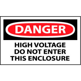 Machine Labels - Danger High Voltage Do Not Enter This Enclosure