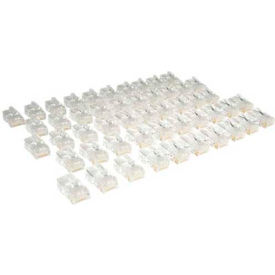 Cat5e RJ45 Modular In-Line Connectors for Stranded Cat5e Cable, 50-Pack, TAA