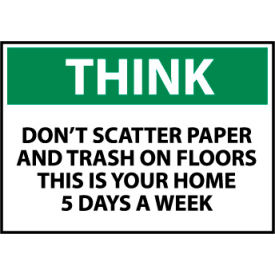 Think Osha 10x14 Plastic - Don't Scatter Paper