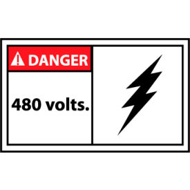 Graphic Machine Labels - Danger 480 Volts