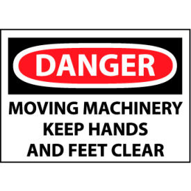 Machine Labels - Danger Moving Machinery Keep Hands And Feet Clear