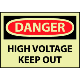 Machine Labels - Glow - Danger High Voltage Keep Out