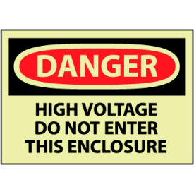Machine Labels - Glow - Danger High Voltage Do Not Enter