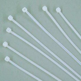 7.5" Nylon Cable Ties, Gray, Pack of 100