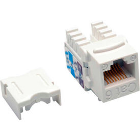 Cat6/Cat5e 110 Style Punch Down Keystone Jack, White, TAA Compliant