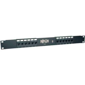 12-Port 1U Rack-Mount Cat5e 110 Patch Panel, 568B, RJ45 Ethernet, TAA Compliant