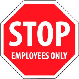 Security Stop Sign - Stop Employees Only