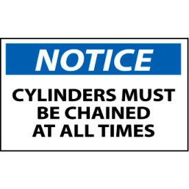 Machine Labels - Notice Cylinders Must Be Chained At All Times