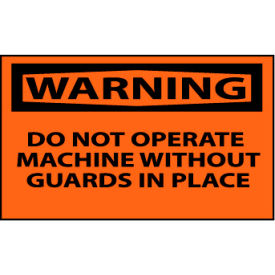 Machine Labels - Warning Do Not Operate Without Guards