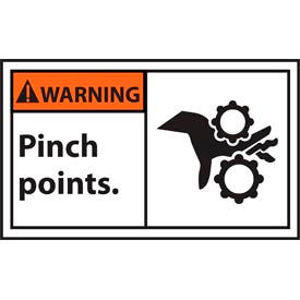 Graphic Machine Labels - Warning Pinch Points