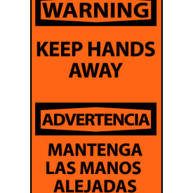 Bilingual Machine Labels - Warning Keep Hands Away