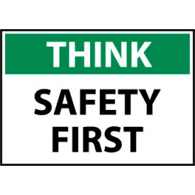 Think Osha 10x14 Rigid Plastic - Safety First