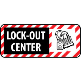 Pictorial OSHA Sign - Vinyl - Lock Out Center