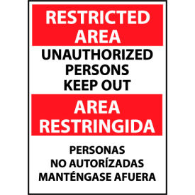 Restricted Area Aluminum - Bilingual - Unauthorized Persons Keep Out
