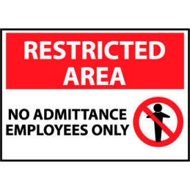 Restricted Area Aluminum - No Admittance Employees Only