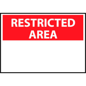Restricted Area Aluminum - Restricted Area Blank with Header Only