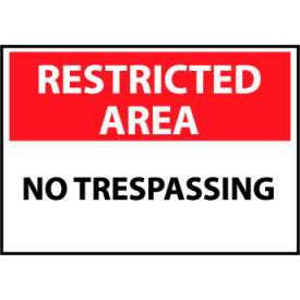 Restricted Area Aluminum - No Trespassing