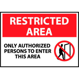 Restricted Area Plastic - Only Authorized Persons To Enter This Area