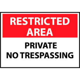Restricted Area Aluminum - Private No Trespassing