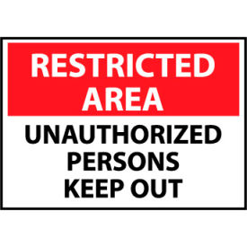 Restricted Area Plastic - Unauthorized Persons Keep Out