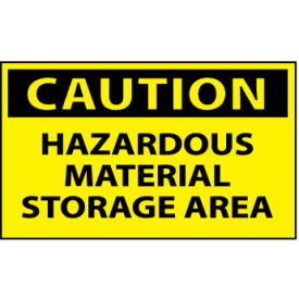 Machine Labels - Caution Hazardous Material Storage Area