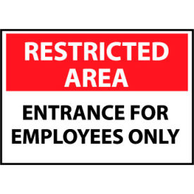Restricted Area Aluminum - Entrance For Employees Only