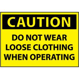 Machine Labels - Caution Do Not Wear Loose Clothing When Operating