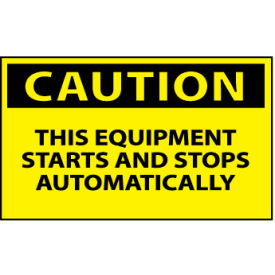 Machine Labels - Caution This Equipment Starts And Stops Automatically