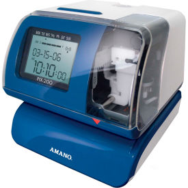 Electronic Time Clock, Blue/White, PIX-200
