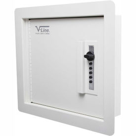 In Wall Pistol Safe, 2 Gun Capacity, 12"W x 4"D x 14"H, Ivory