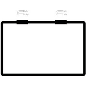 Metal Sign Frame Magnetic Base 11"W x 7"H Black