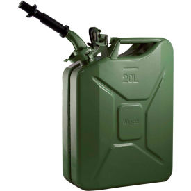 Jerry Can w/Spout & Spout Adapter, Green, 20 Liter/5 Gallon Capacity - 3008